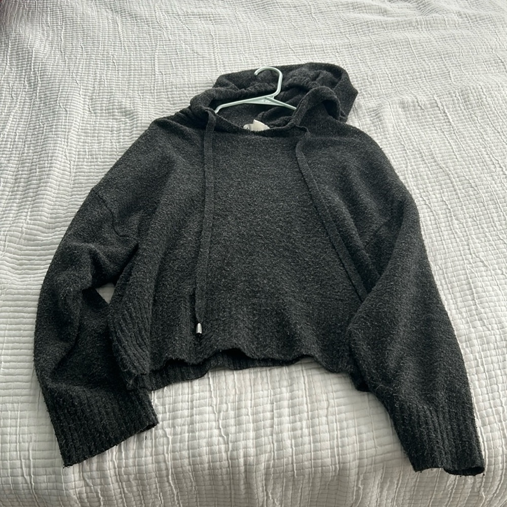 Dark gray H&M hooded sweater, M